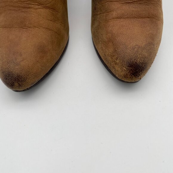 Steve Madden Brown Leather Julius Ankle Boots Pointed Toe Womens 8 Boho Western - Picture 5 of 10